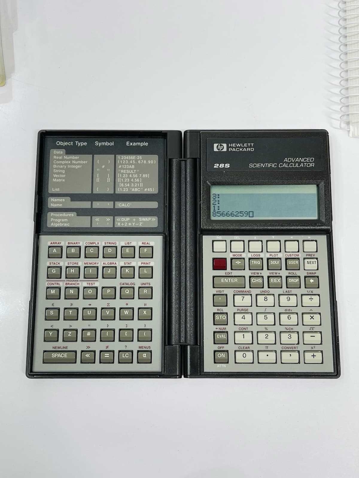 Hewlett Packard HP 28S Advanced Scientific Calculator RPN  Manuals Box Batteries 2
