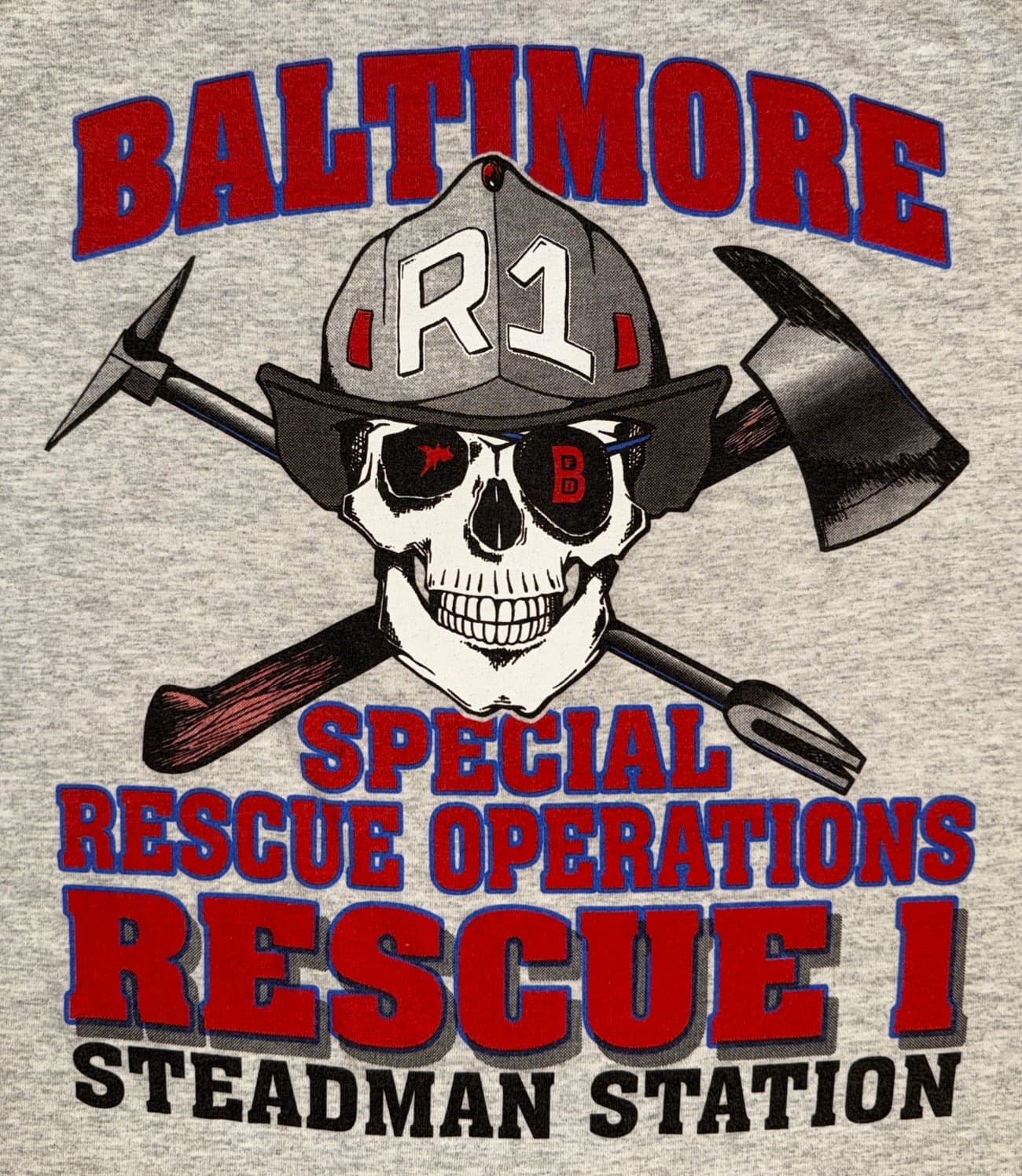 Baltimore Fire Department Maryland MD T-shirt Sz M Bravest Rescue 1