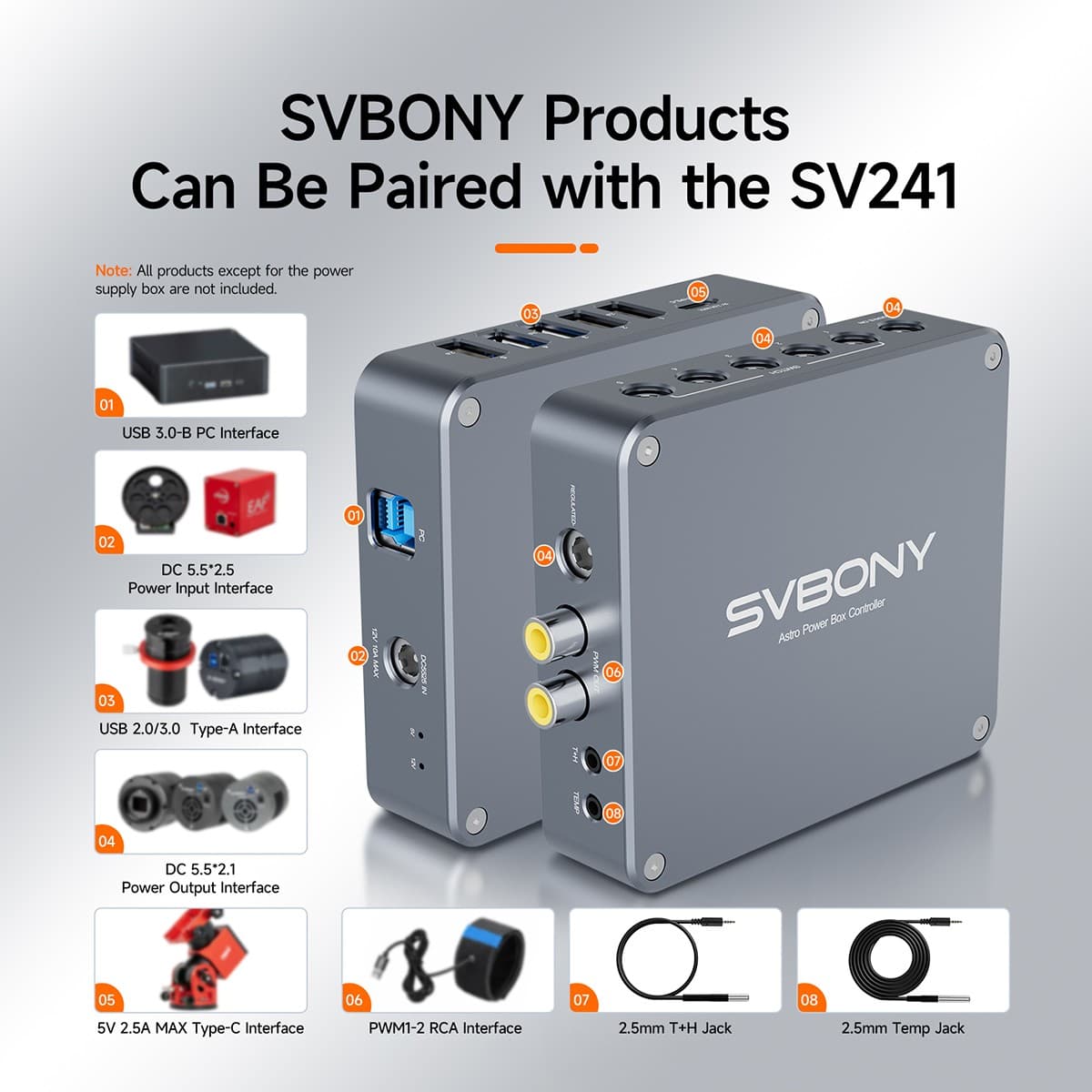 SVBONY SV241 Pro Astronomical Telescope Power HUB USB Control, Astrophotography 5