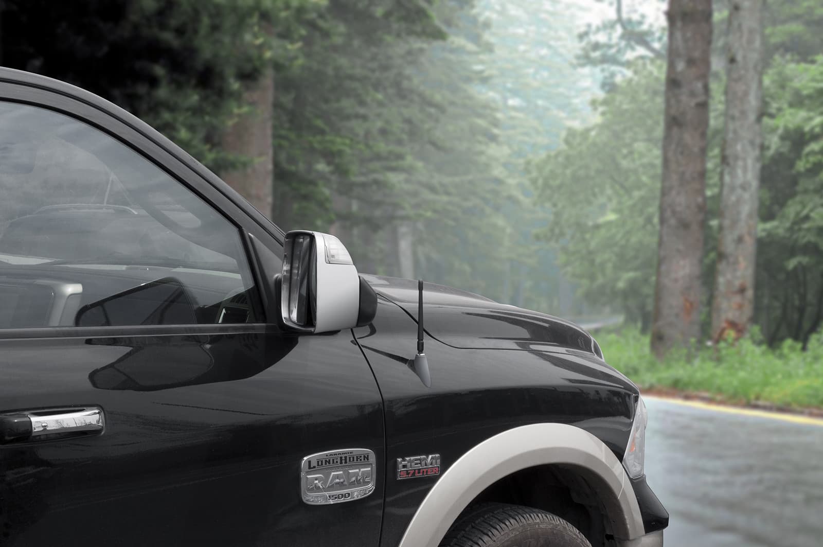  Rydonair 7" Short Antenna Mast Compatible with 2012-2024 Dodge Ram Truck 1500 2