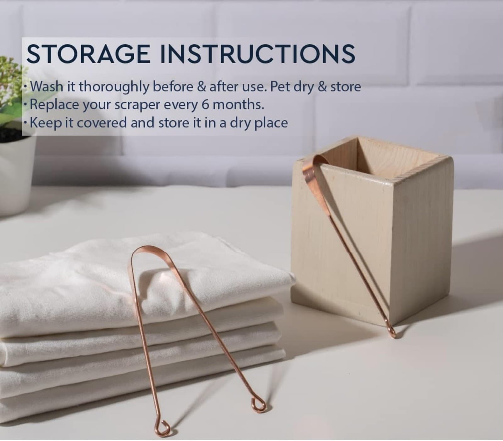 Tongue Scraper for Adults 2 Pack 100% Copper Tongue Scrubber Easy to Use Tong... 4