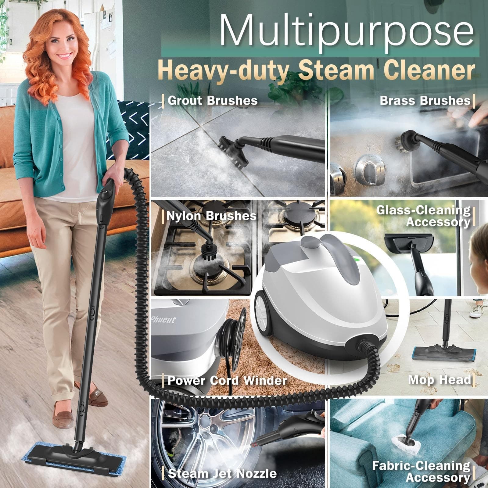 Steam Cleaner with 28 Accessories for Home, 1800W Powerful Multipurpose Steam... 5