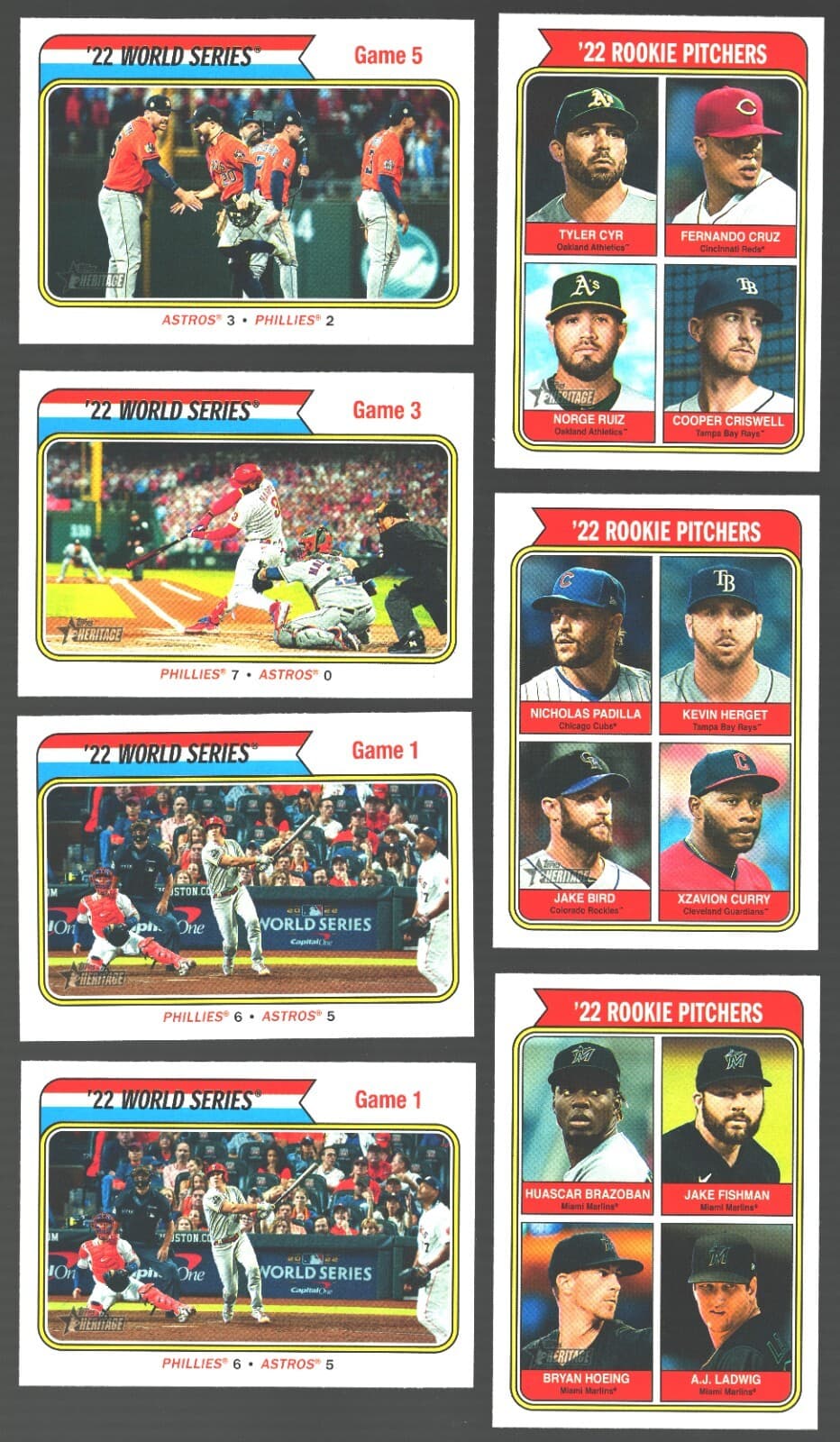2023 Topps Heritage SP 401-500 ALL INSERT CARDS YOU PICK - UPDATED 10/18/2025