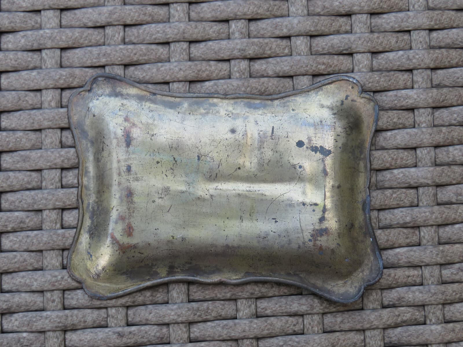 1904 MACHINERY BUILDING St Louis WORLD'S FAIR  Tray  BRASS 4 7/8 x 3 9/16 in 2