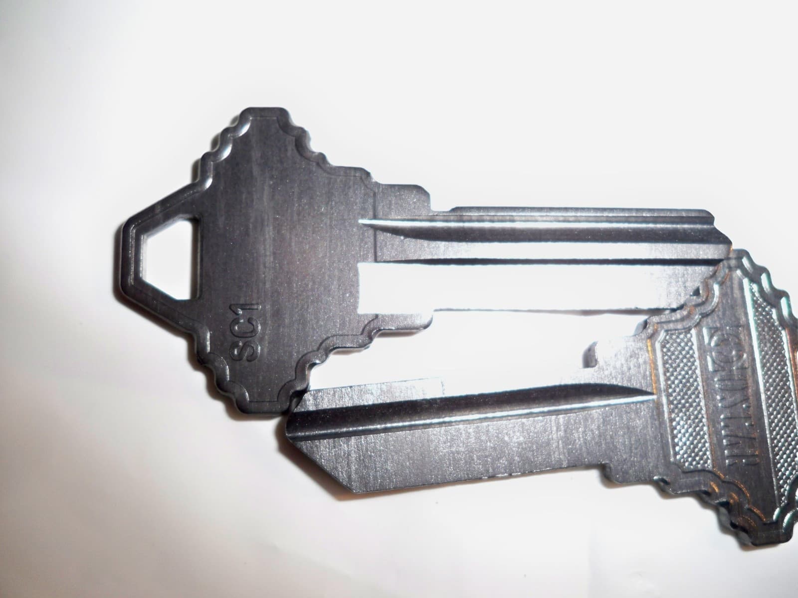 SC1 - (50 Ct.) Gray Lightweight Aluminum Titanium Key Blanks "BLOWOUT SALE" 5