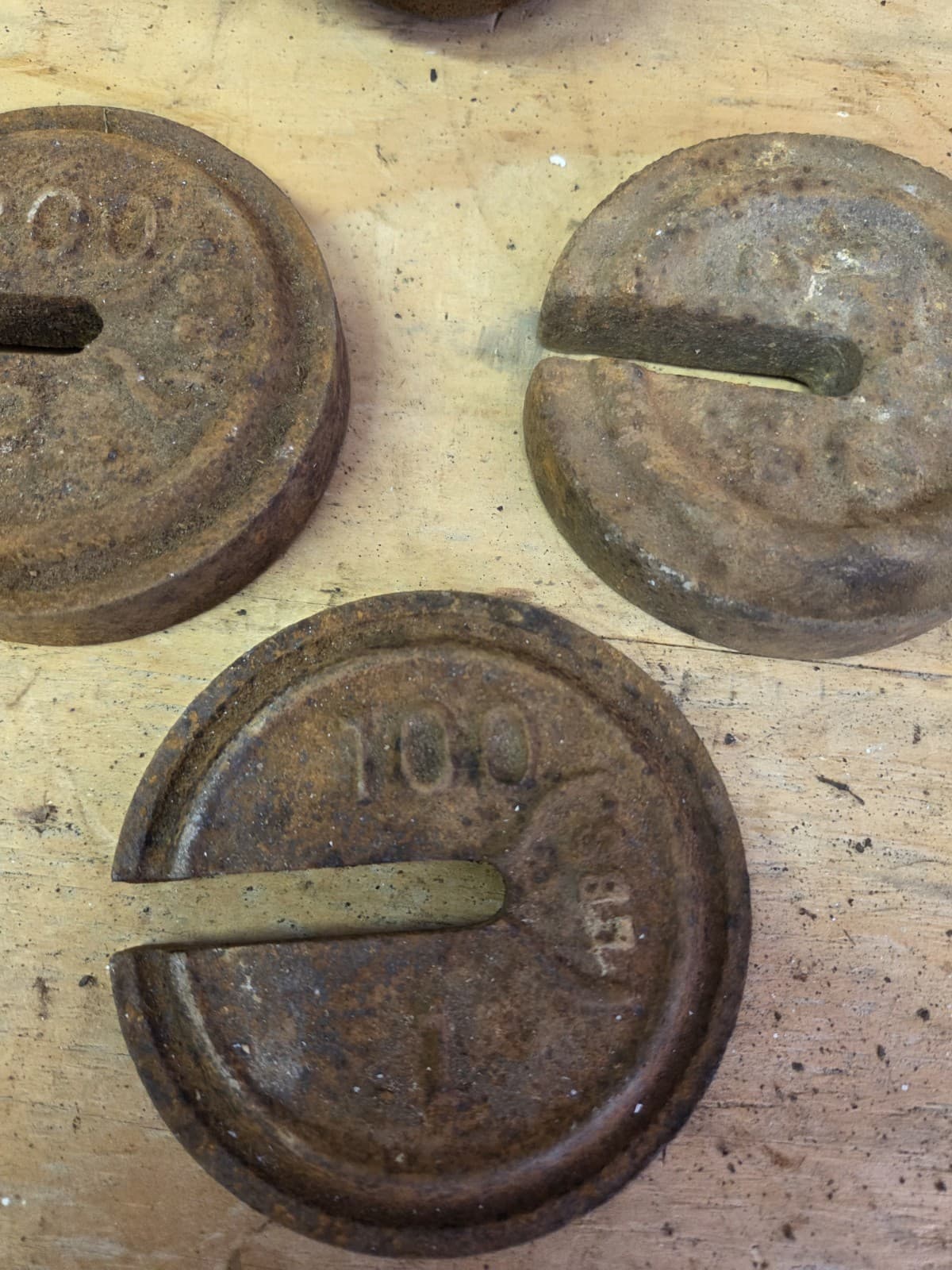 Scale Weights From Floor Scale Platform Scale Cast Iron Antique See All Details  5