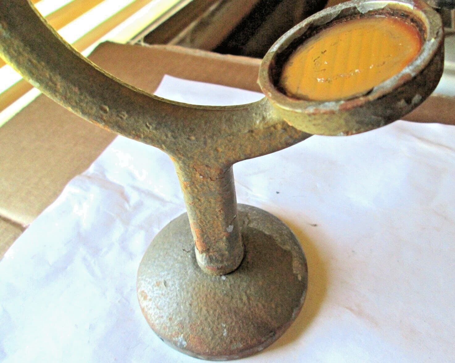 ANTIQUE SOLID BRASS, GRAIN FOCUSER 7138 MICROSIGHT 8 1/2" X 4 3/4" X 3 1/8" USED 4