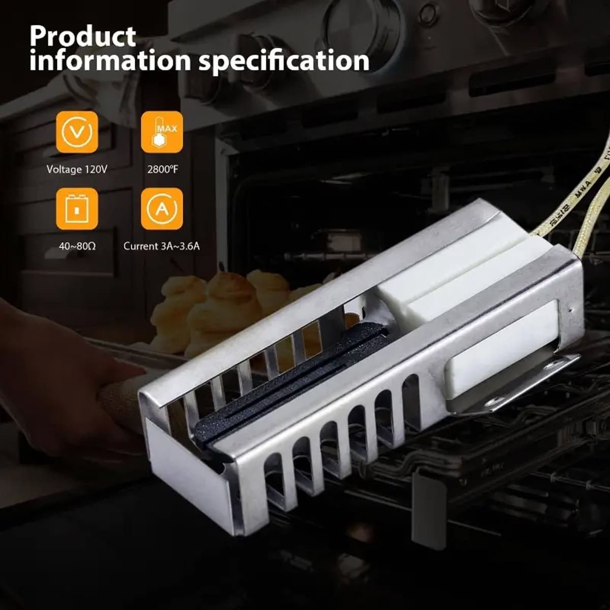 New WB13K21 Flat Igniter Replacement For GE Oven Range 5