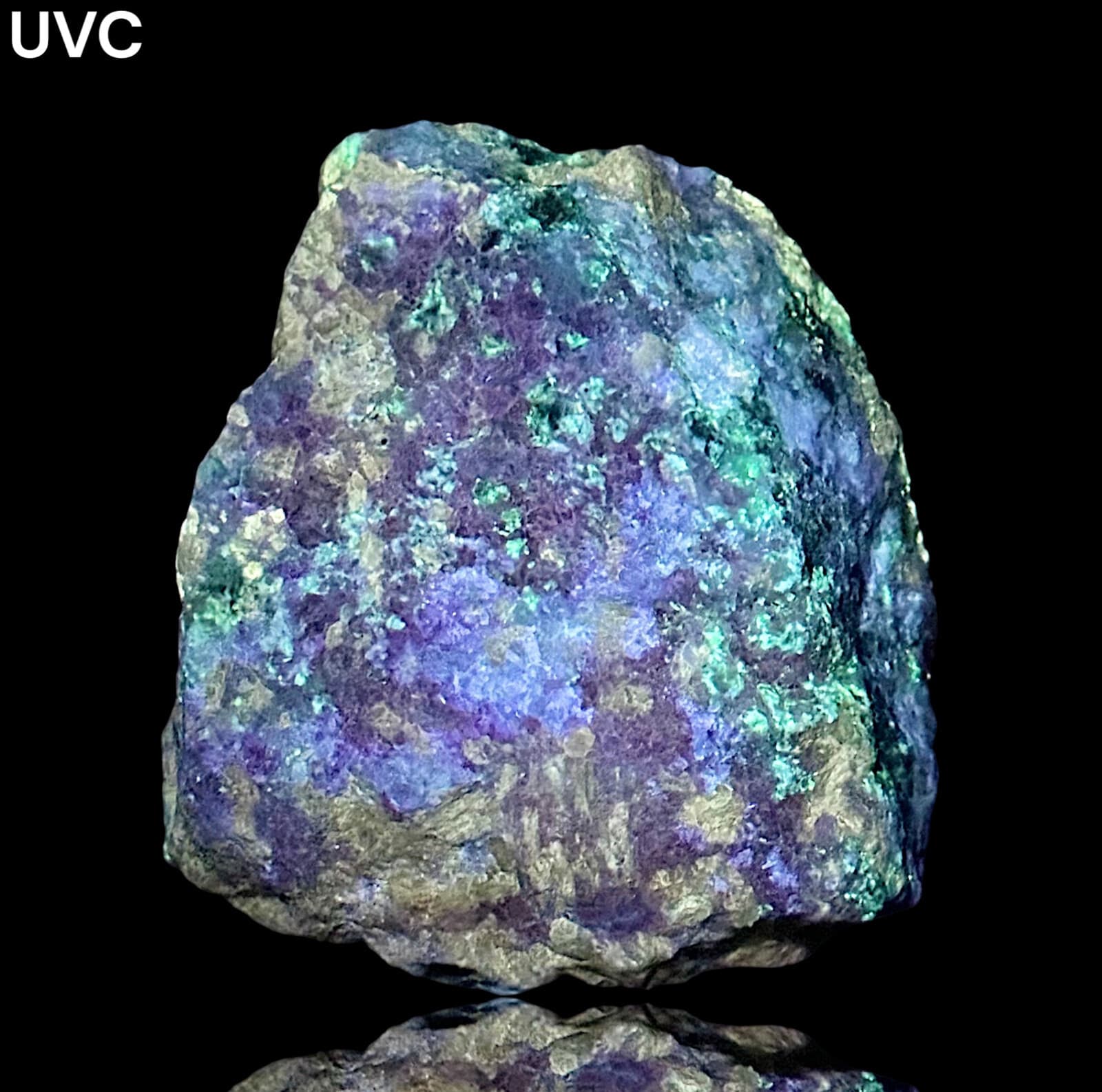 717 Gr. Fluorescent Hackmanite, Green Hauyne, Hyalite, Unknown On Matrix @Afg 3