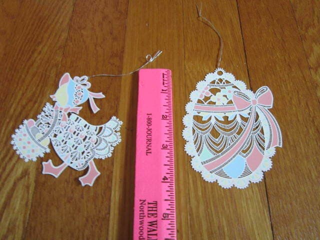Metal Laser Cut Filigree Easter Decorations Egg Chick/ Duck Basket FREE SHIP 5