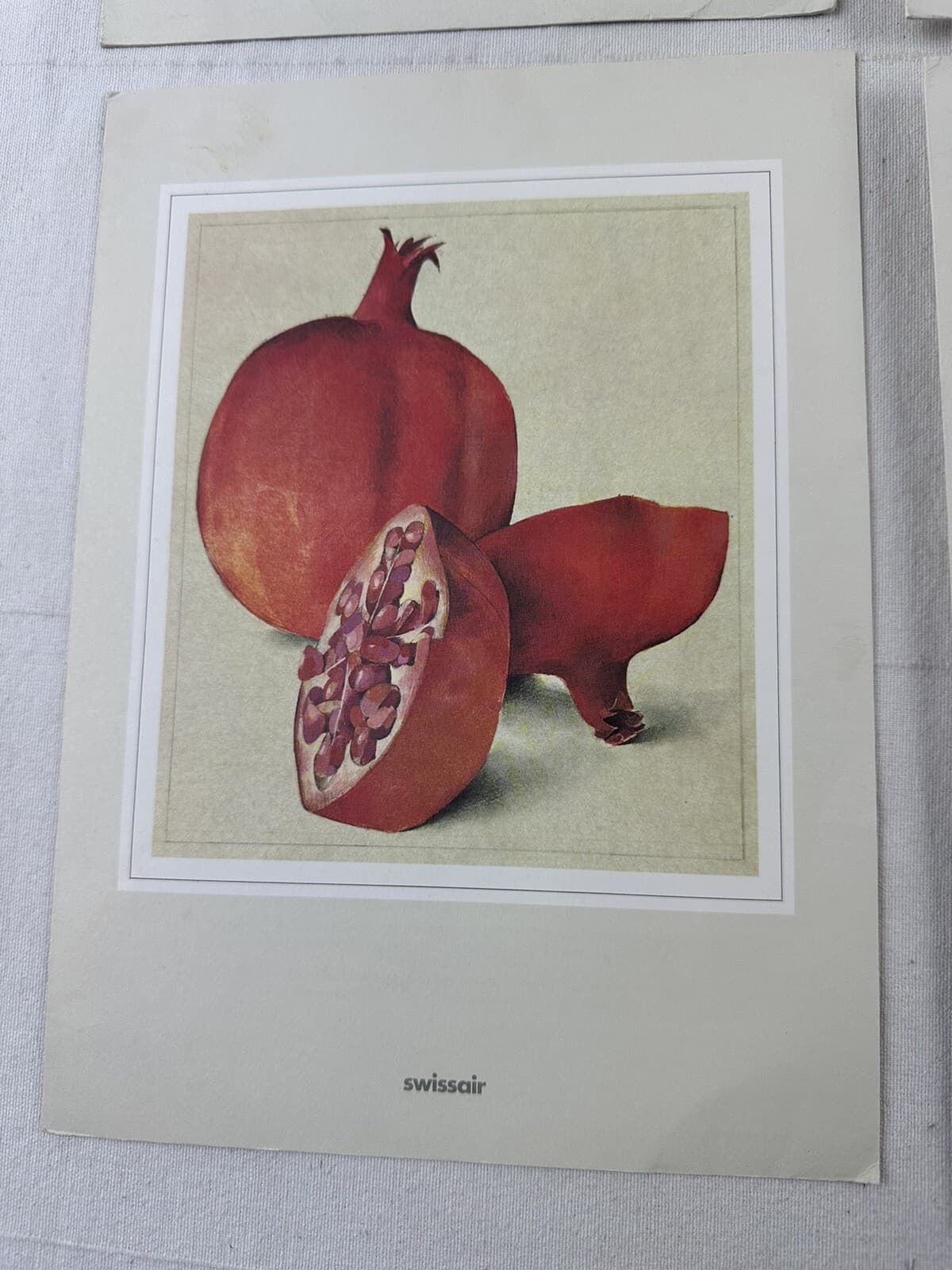 lot 4 Swissair Business Class Menus 1992 Mangosteens Mango Coconut Pomegranates 4