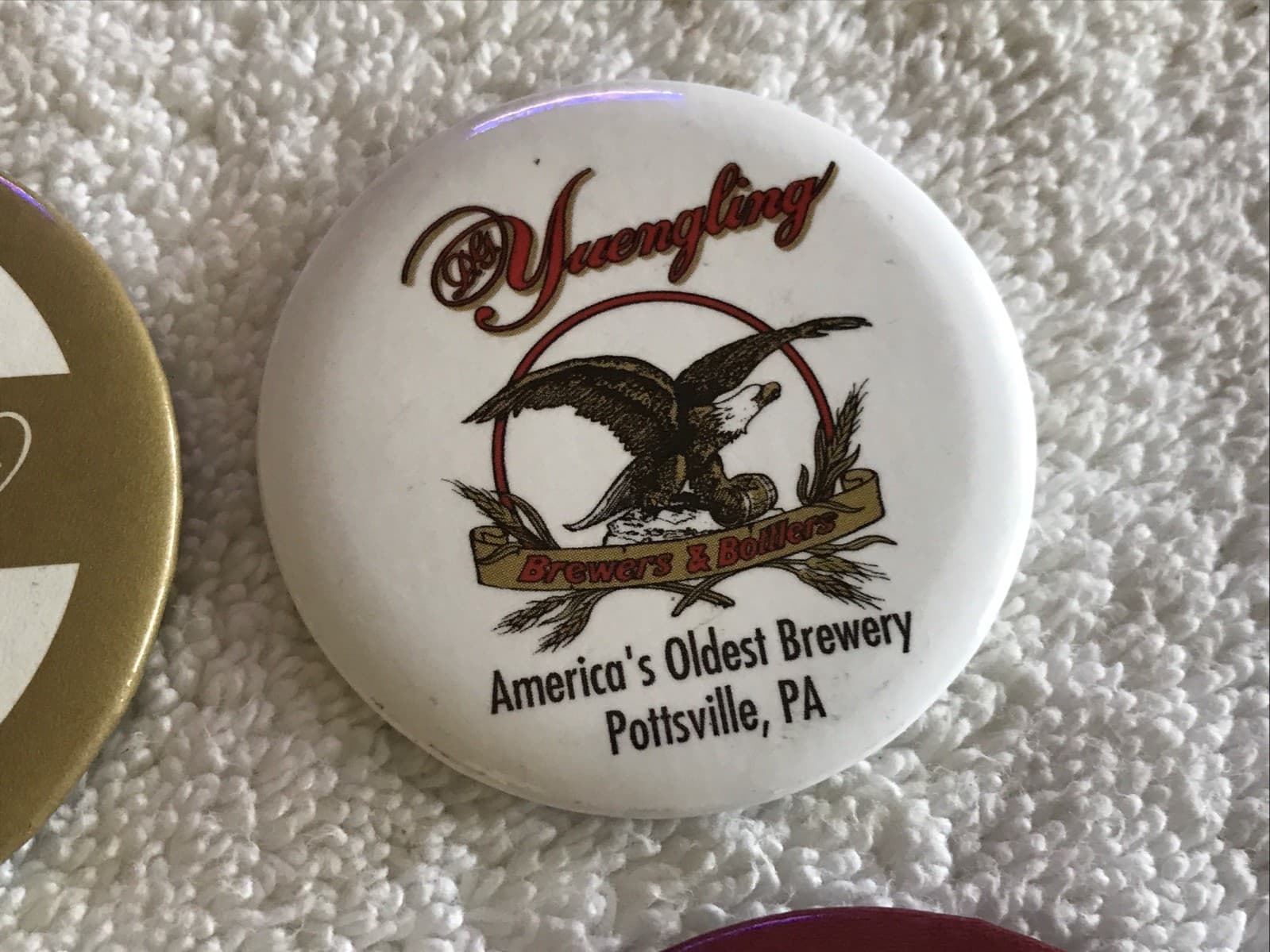 7 YUENGLING BEER DIFFERENT PINBACK BUTTONS, POTTSVILLE, PENNSYLVANIA  6