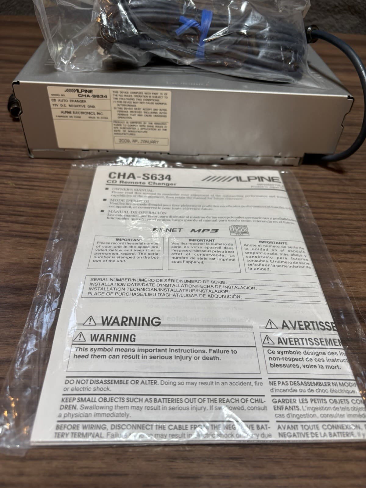 OLD SCHOOL ALPINE CHA-S634 6 Disc CD Changer 4