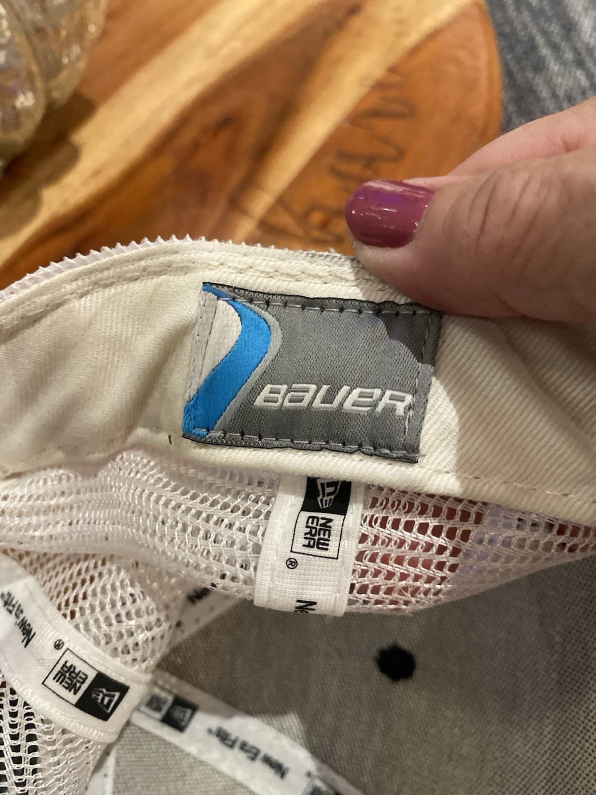 Bauer New Era 9FIFTY Snapback Hat – Black & White Mesh Hockey Cap 6