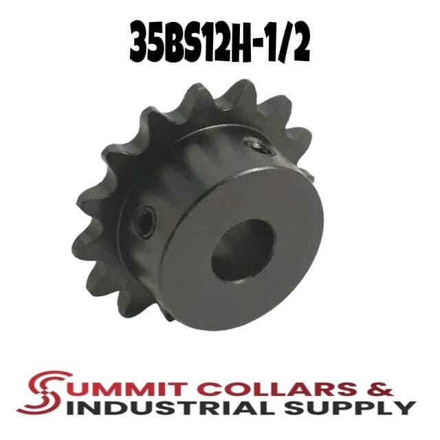 #35 Roller Chain Sprocket, 14 Tooth, 1/2" ID Stock Bore