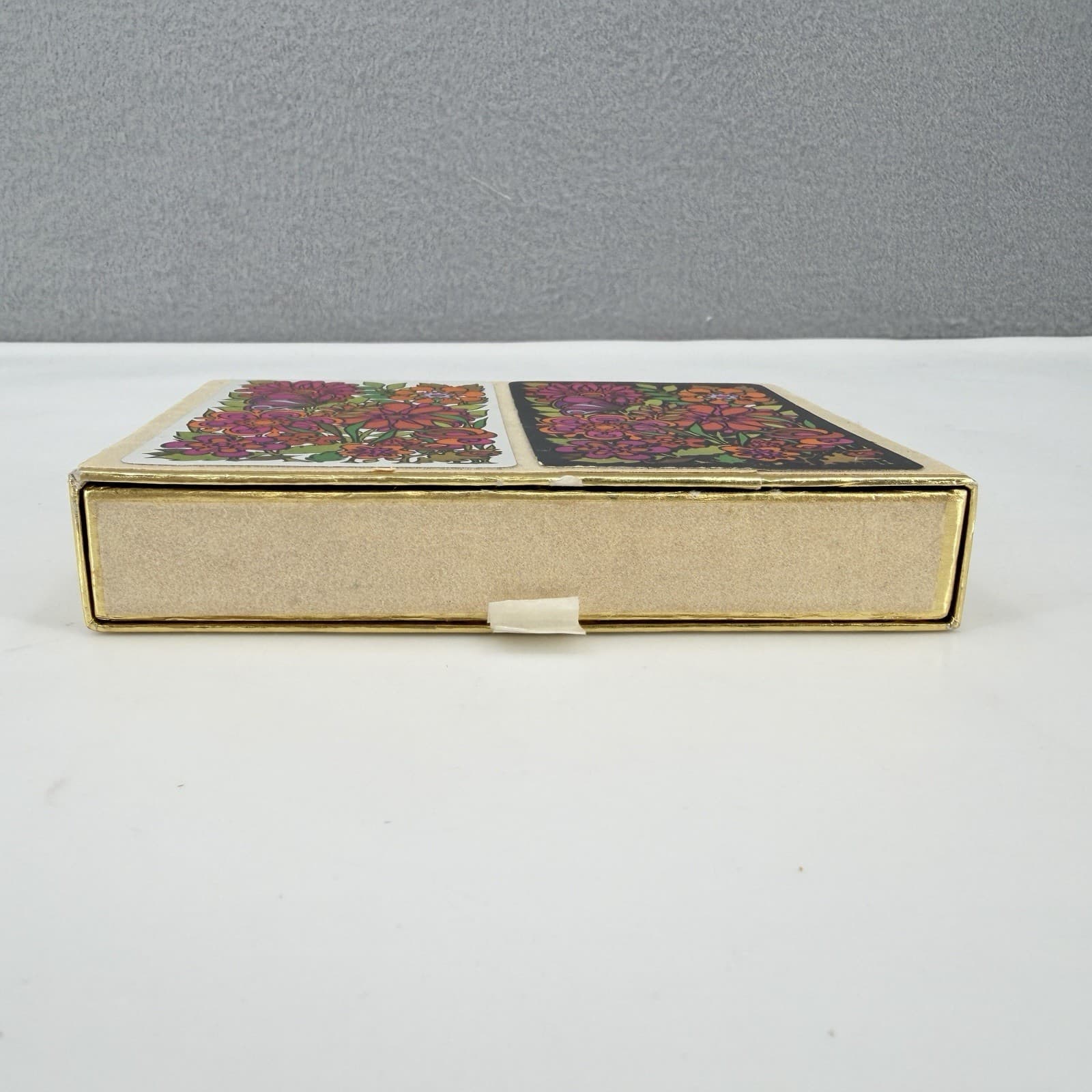 Vintage Congress Double Deck Playing Cards Floral Flowers 70's Psychedelic USA 4