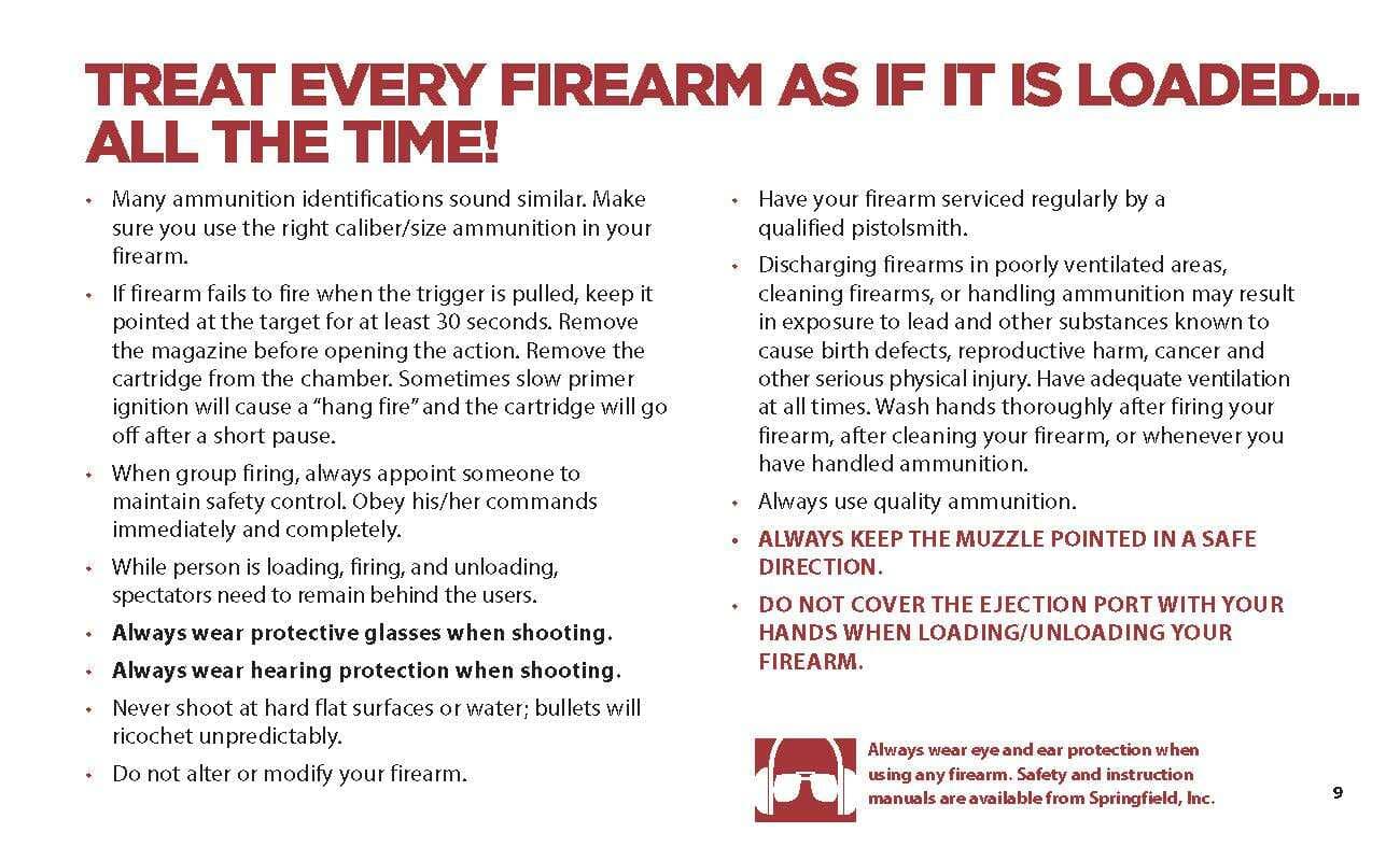 Springfield Armory 1911 Operation & Safety Manual (66 pg) 4