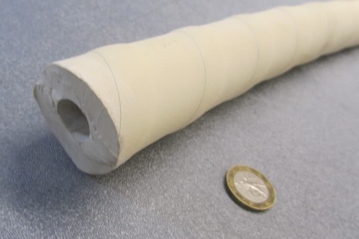 Gum Rubber Tubing,Vacuum Rated,Tan, 1 5/8" x 5/8" ID x 3/8" Wall x 5 Ft Length 2