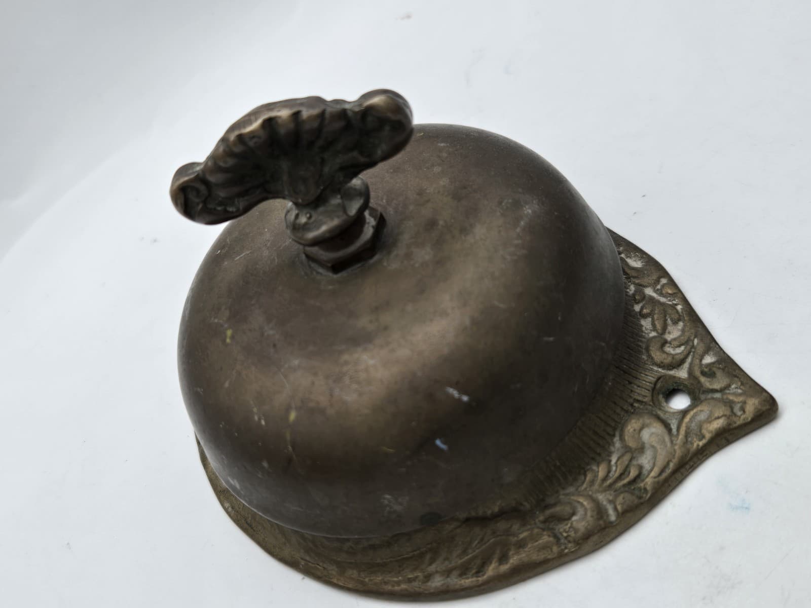 Victorian Style Mechanical Solid Brass Twist Door Bell Ringer Wall Mounted  4