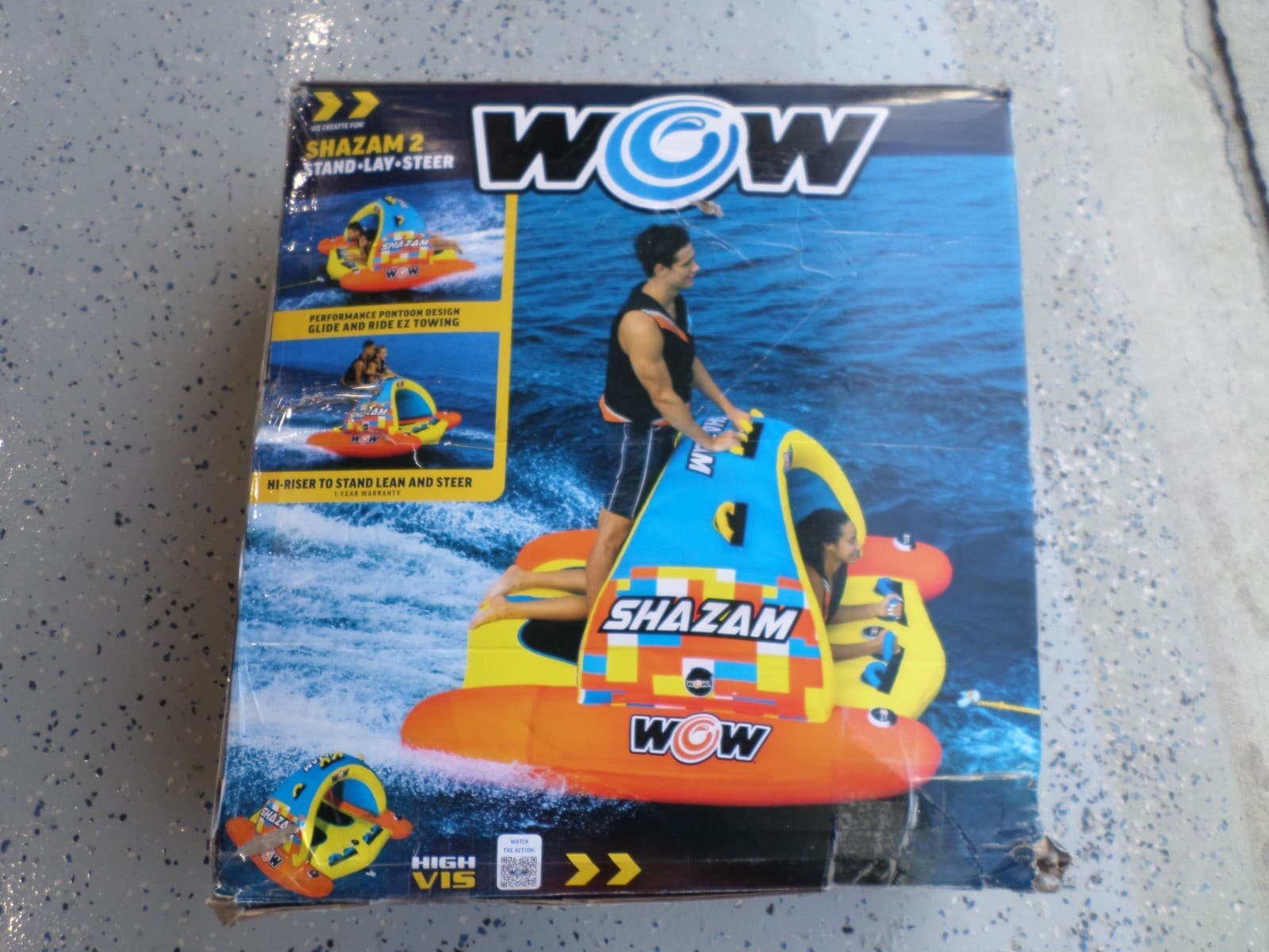 WOW Sports Shazam 2 Towable Tube  1 to 2 Person Towable - Standing Boat tube NEW 4