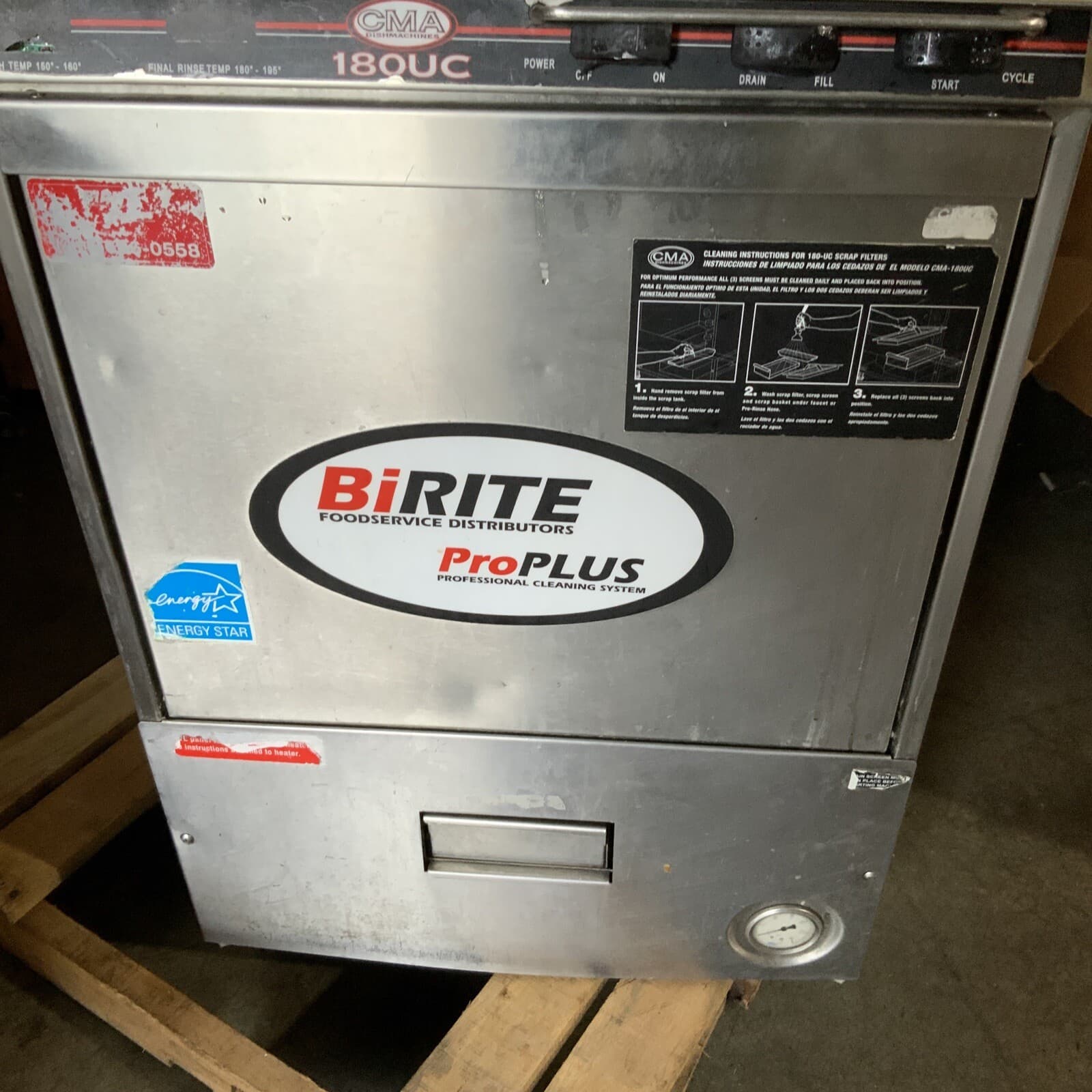 Birite CMA 180 UC HIGH TEMP UNDERCOUNTER COMMERCIAL DISHWASHER- JJ Z
