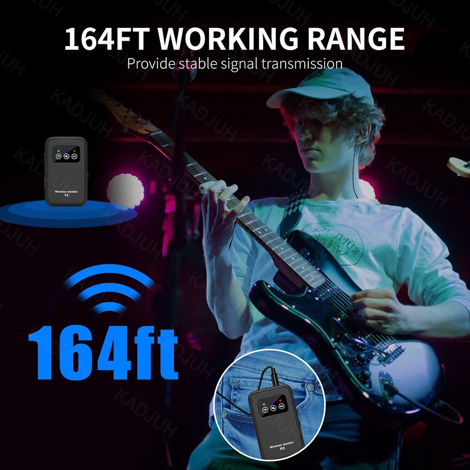 Sistema inalámbrico de monitor de oído Sistema IEM inalámbrico estéreo 2.4G 3