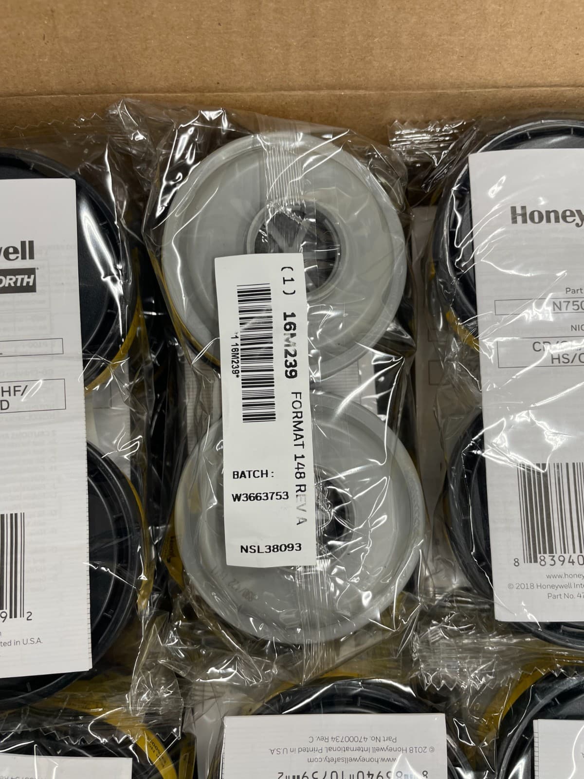(18 Pair) Honeywell North Organic Vapor/Acid Gas Respirator Cartridge N75003L 5