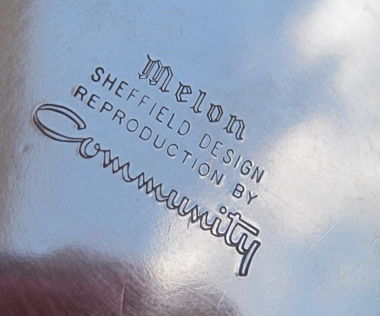 Oneida Community Melon Creamer Lidded Sugar Silverplate Sheffield Repro Footed 4