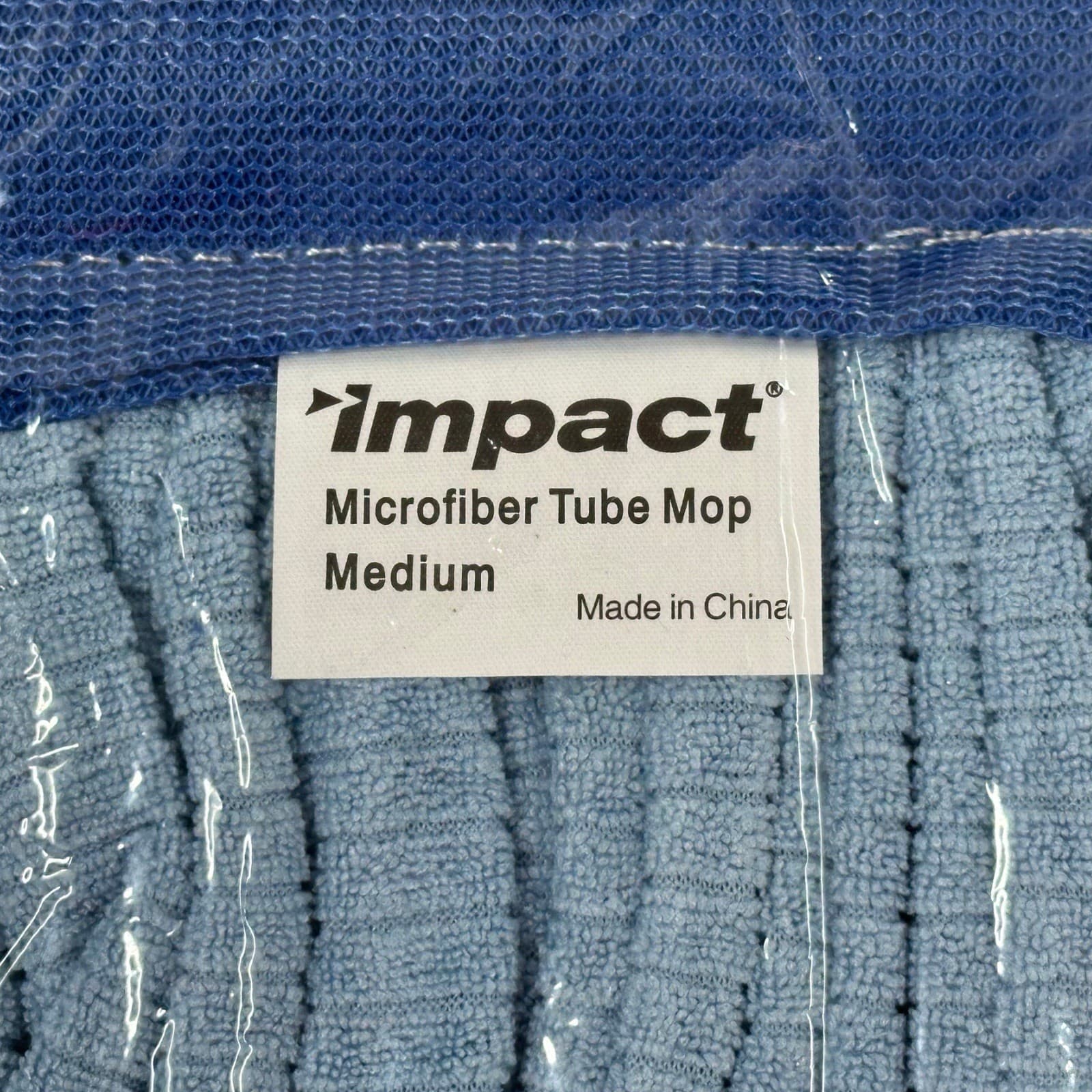 Rubbermaid 60” Slide Mop Wood Handle + 4x IMPACT Medium Microfiber Tube Mop Blue 3