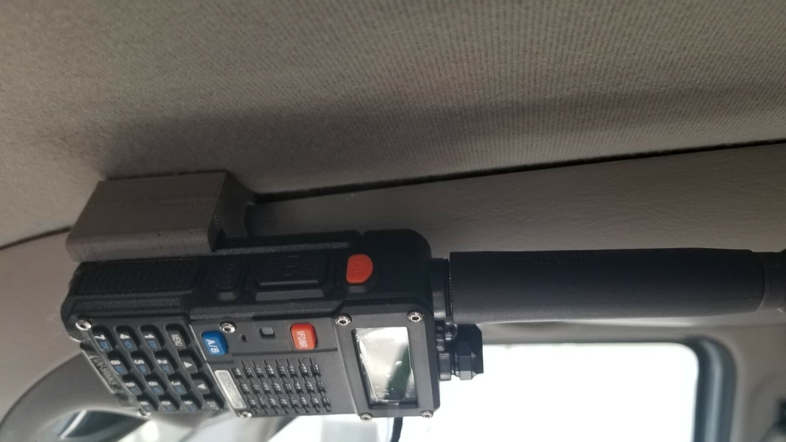 Baofeng UV5R Truck Overhead Console Mounting Bracket No Drilling Needed!!! 2