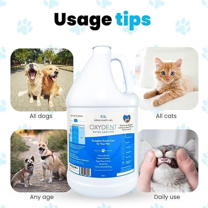 1 Gallon OxyDent Water Additive for Dogs & Cats, Fights bad breath & tarter 6