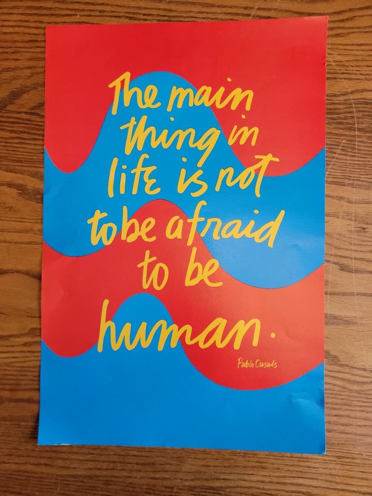 1973 PABLO CASALS the main thing in life is not to be afraid to be human cello