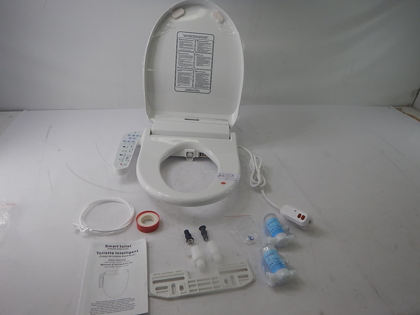 KERDE US-08B - P30L Oval Electric Bidet Toilet Seat, White