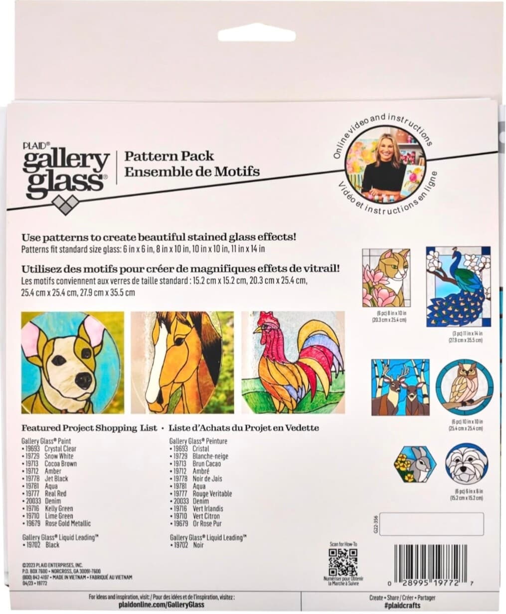 Gallery Glass PATTERN Pack: Traditional ANIMALS, Dogs, Cats, Birds, Horses &more 2