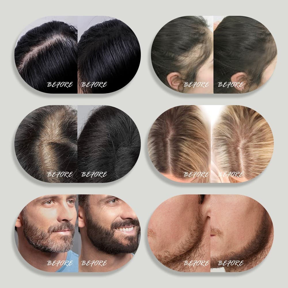 Hairline Powder Hair Fibers Cover Grey Hair Root Concealer Eyebrows Beard 4
