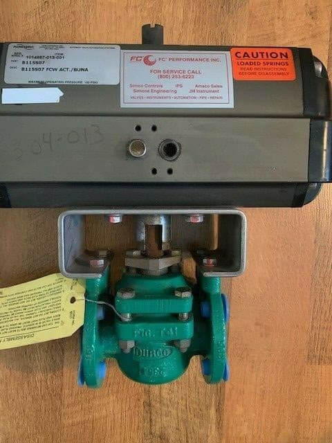 Durco Flowserve T41 T-Line Plug Valve 1" 150# Automax Actuator B115S07 *NEW* 3
