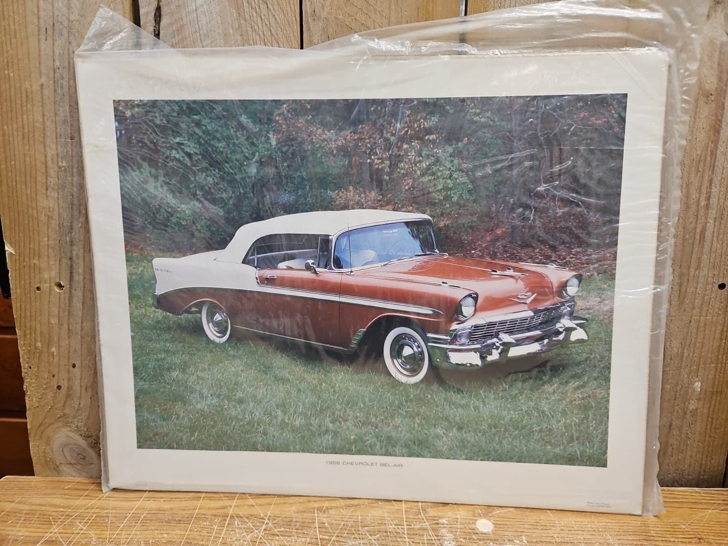 1956 Chevrolet Bel-Air Poster Print VTG Power Graphics NOS 20”x16” Rare HTF!!!