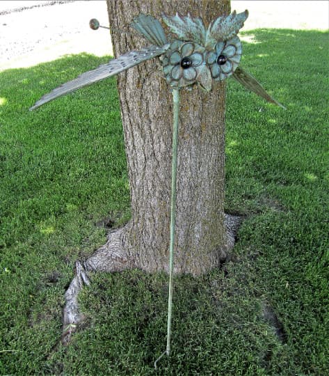 Wing Flapping Kinetic Metal Owl Yard Stake Wind Spinner Whirly-Gig Windmill 6