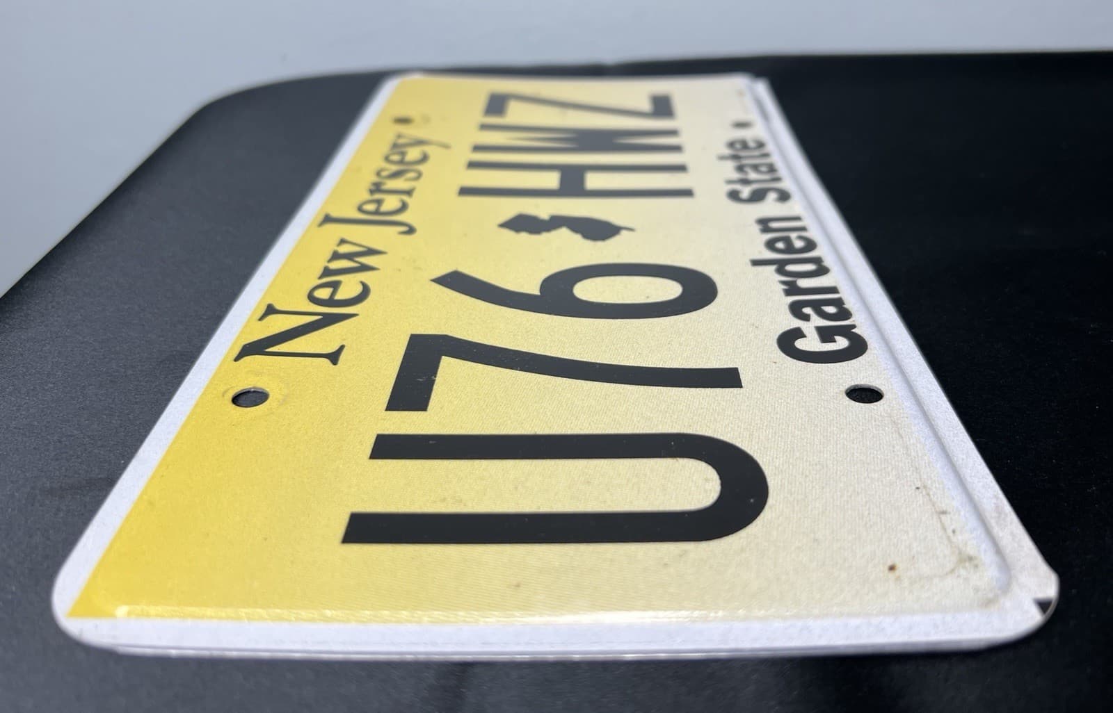 New Jersey Garden State Yellow License Plate Flat #U76-HWZ NJ Home Decor Craft 3