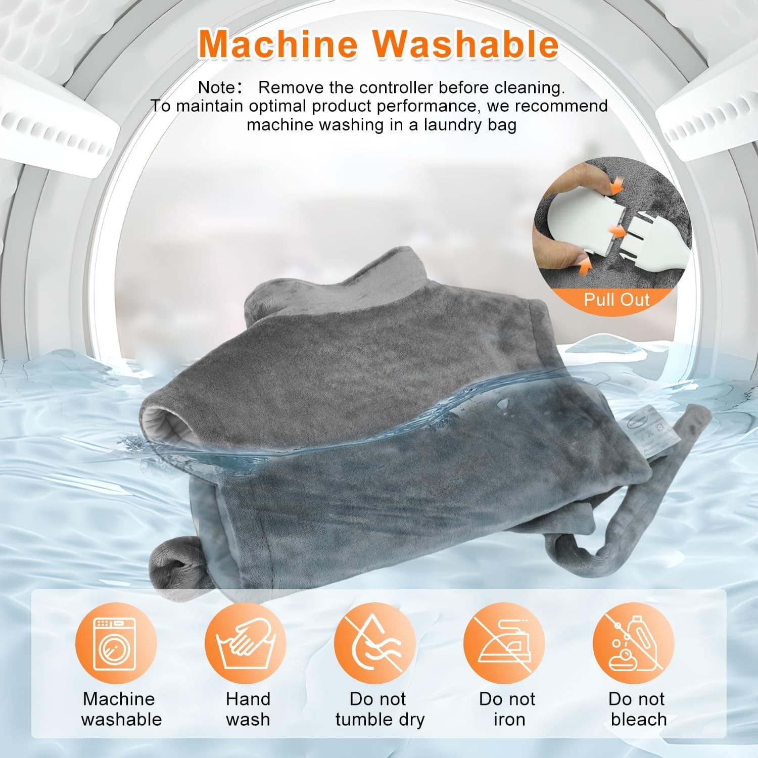 Heating Pad for Back Pain Relief Weighted Heating Pad for Neck and Shoulder C... 6