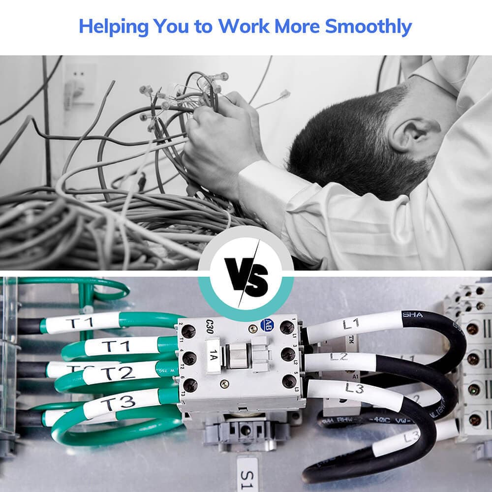 For DYMO 18051 Label Tape Black on White 1/4" with DYMO Rhino 4200 5200 6000 × 2 2