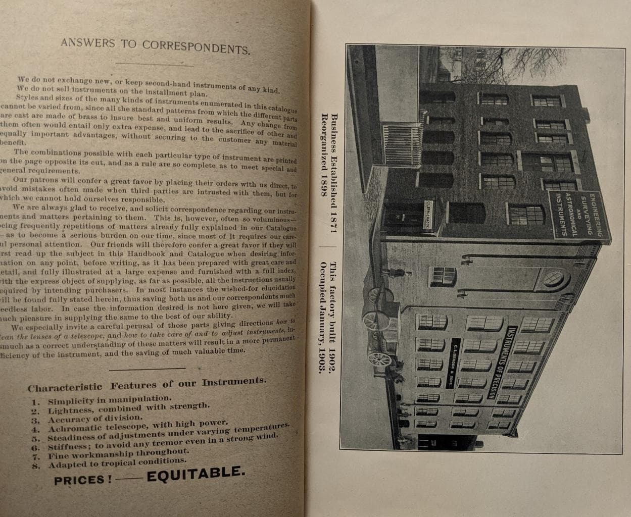 1905 HANDBOOK, ILLUSTRATED CATALOG BERGER ENGINEER s AND SURVEYOR s INSTRUMENT s 3