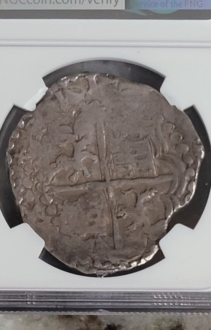 (1603-12) PHILIP III 8 REAL COB NGC VF30 COLONIAL ERA BOLIVIA P R Silver 4