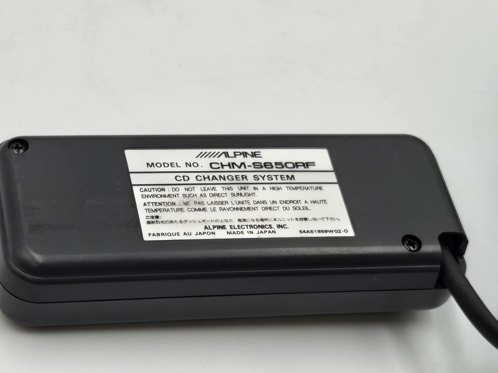 Alpine CHM-S650 CD Changer Controller & Cord. Normal Scuffing. 3