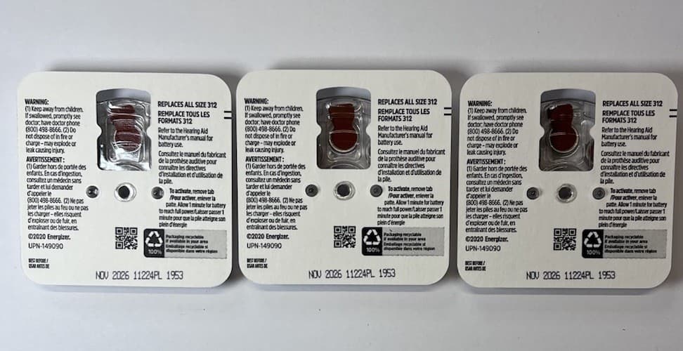 Energizer 312 Hearing Aid Batteries X24 3 Packs Of 8 Exp Nov 2026 NEW 2