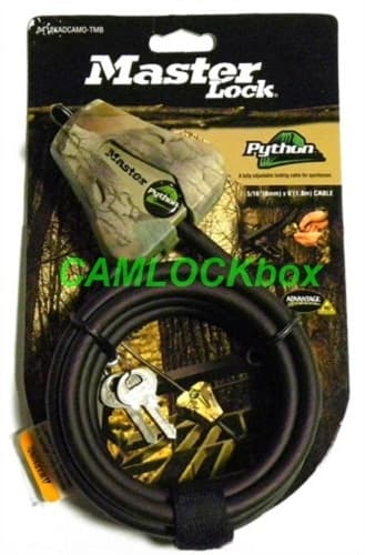 Master Lock 5/16" Camo Python Cables - 12 Keyed The Same 2