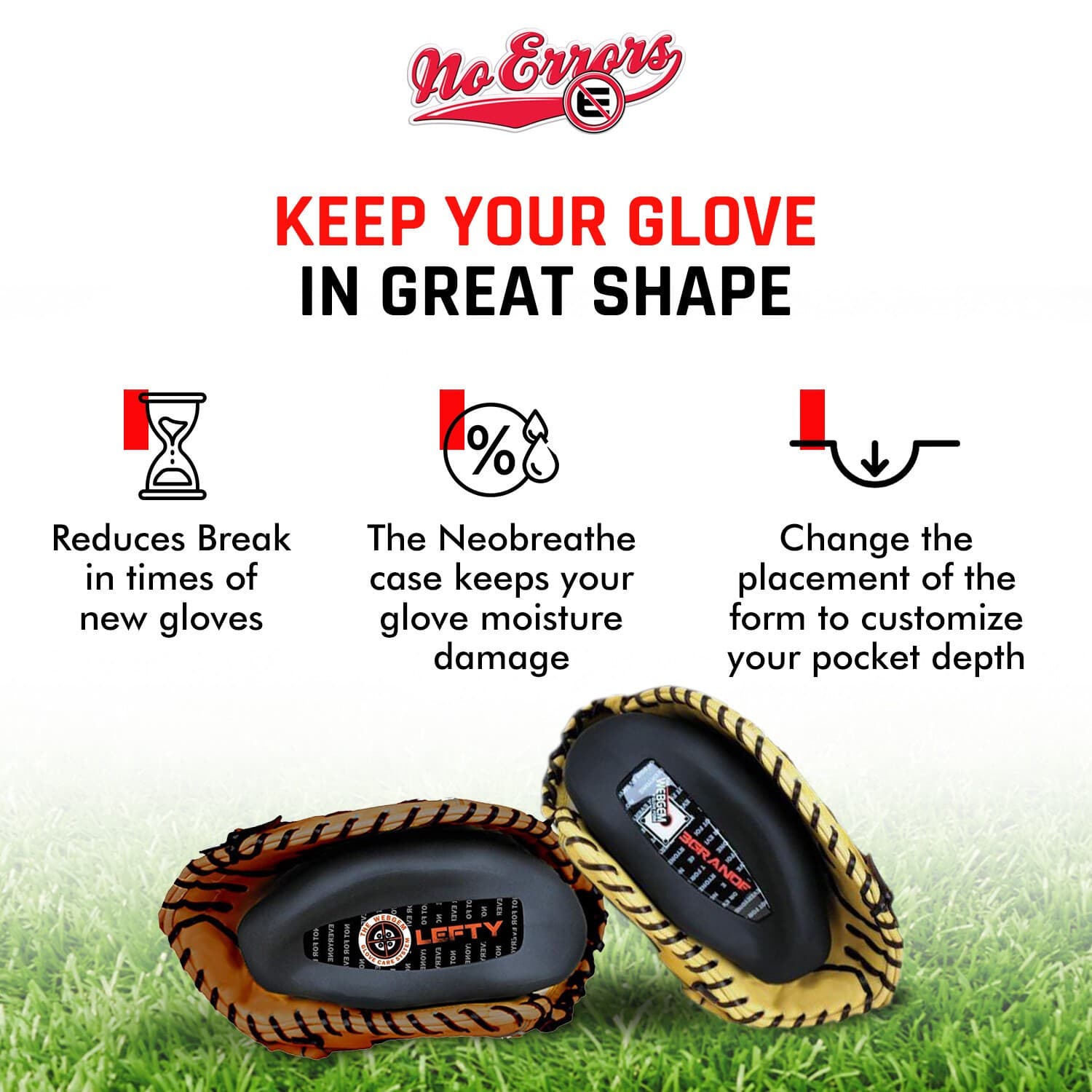 No Errors WebGems Lefty First Base Glove and Mitt Care System 3