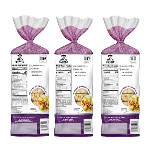 Quaker Large Rice Cakes White Cheddar 5.5 Oz Pack of 3 8.53 Ounce (Pack of 3)