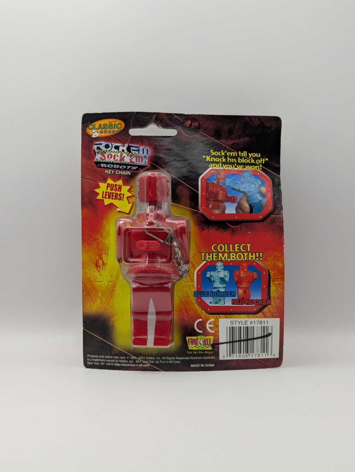 2001 Mattel Rock'em Sock'em Robots Keychain - Red Rocker 2