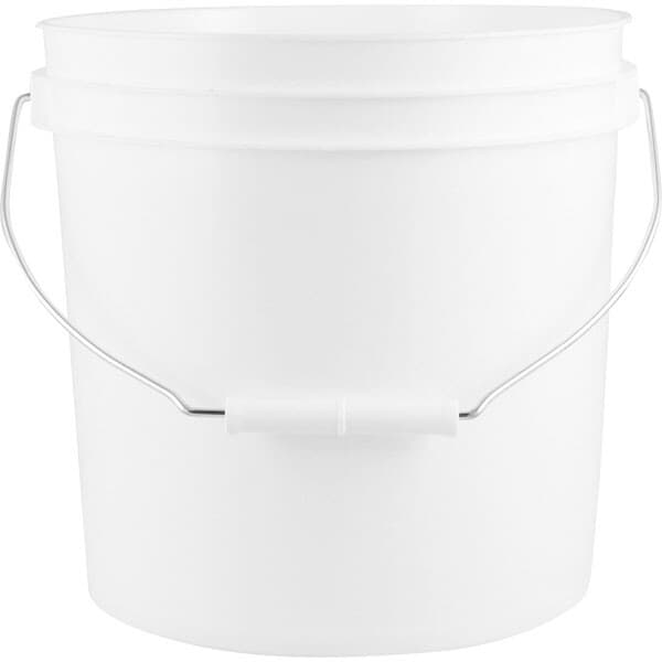 2 Gallon White Food Grade Bucket Pail with Screw on Lid (Pack of 2) 4